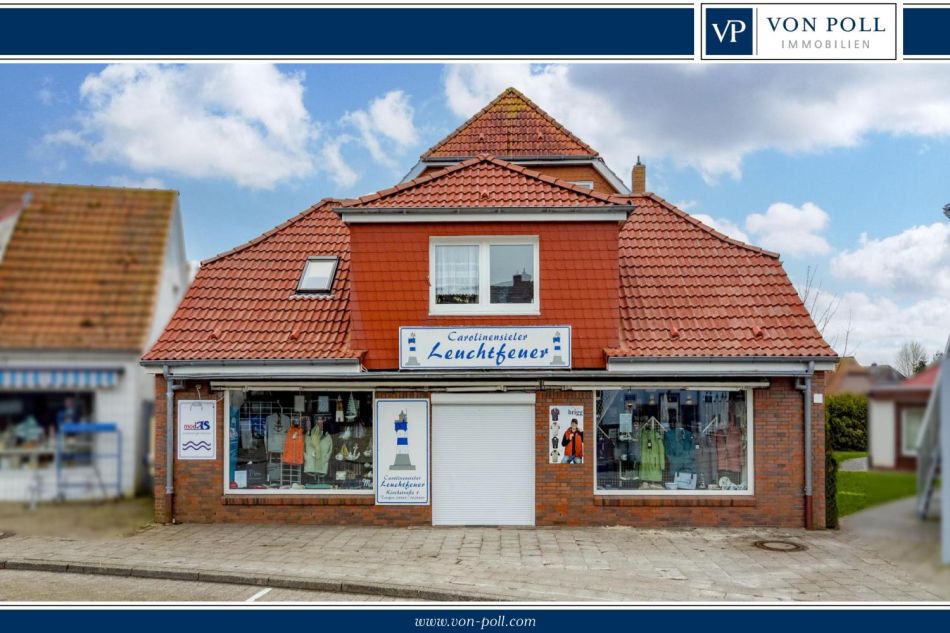 Einmalige Gelegenheit: Wohn- und Geschäftshaus mit 4 WE & 1 GE in bester Lage von Carolinensiel